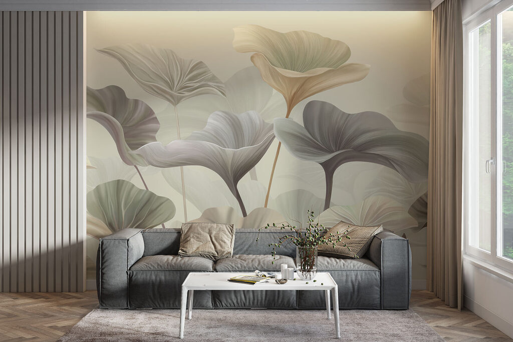 Fan leaves on stems — interior 2
