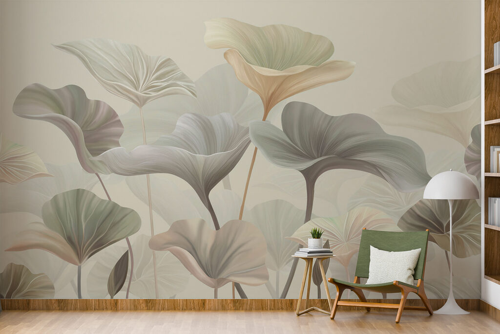 Fan leaves on stems — interior 3