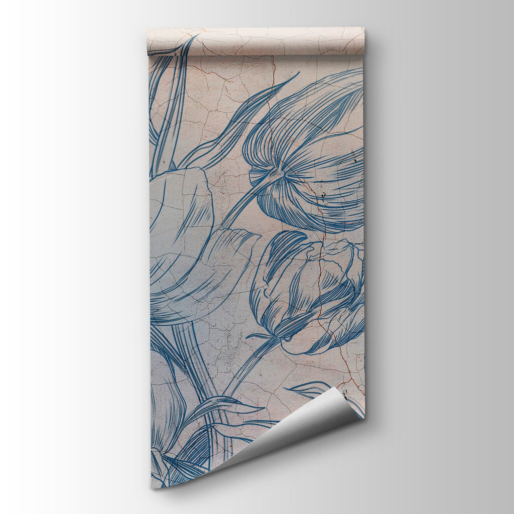 Blue flowers on cracks — product view