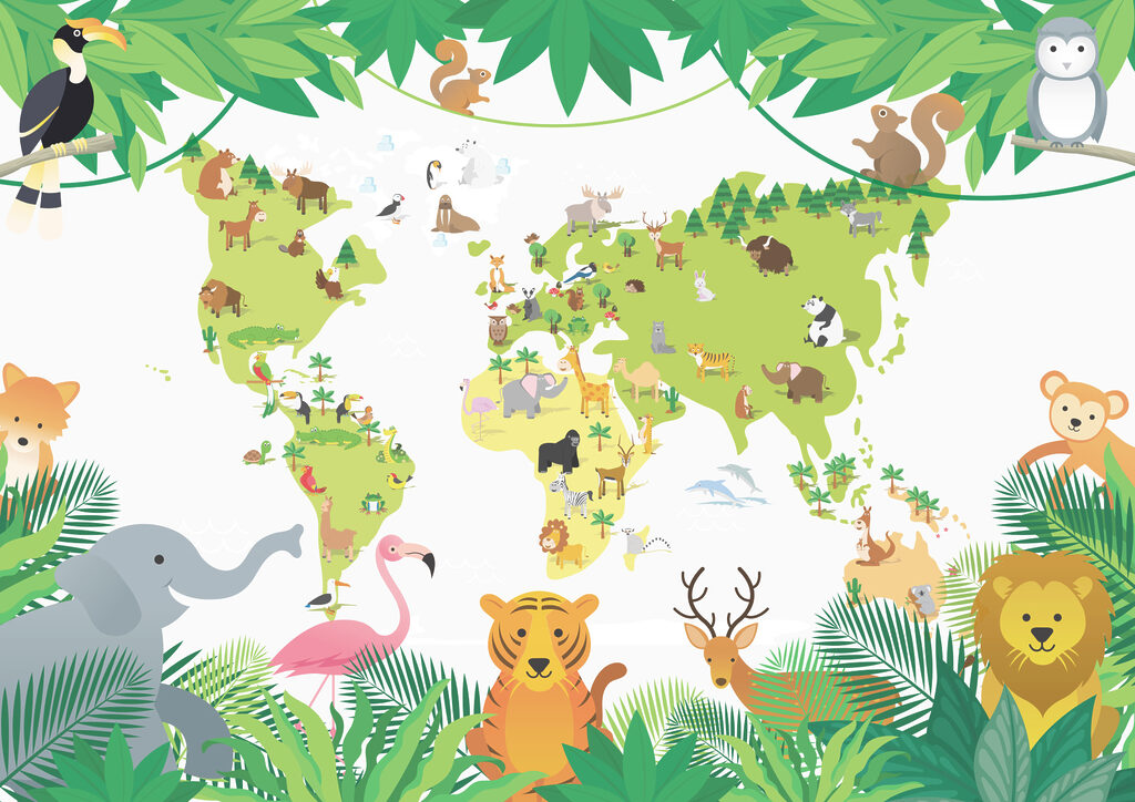 Animals around the world — full design