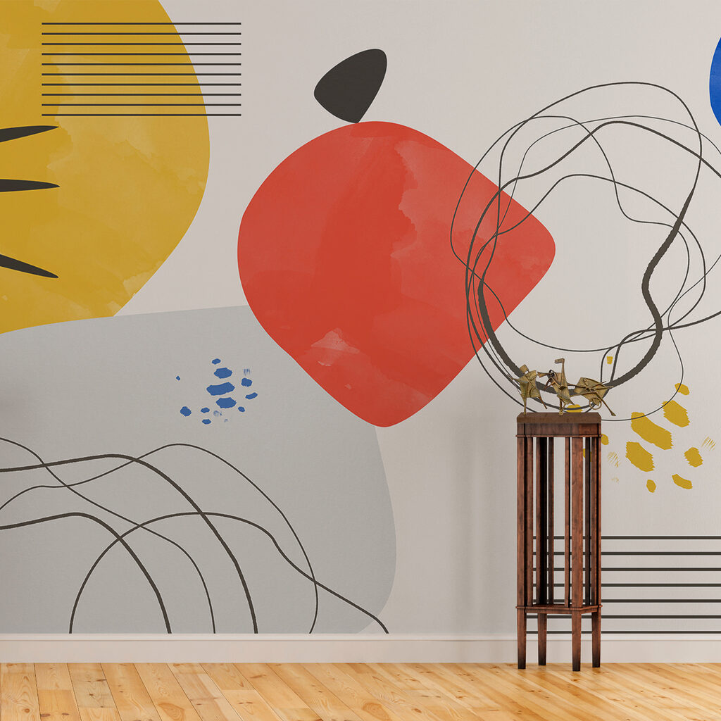 Colour blocks and scribbles — interior 1
