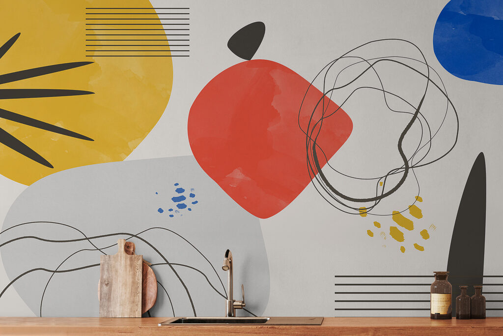 Colour blocks and scribbles — interior 2
