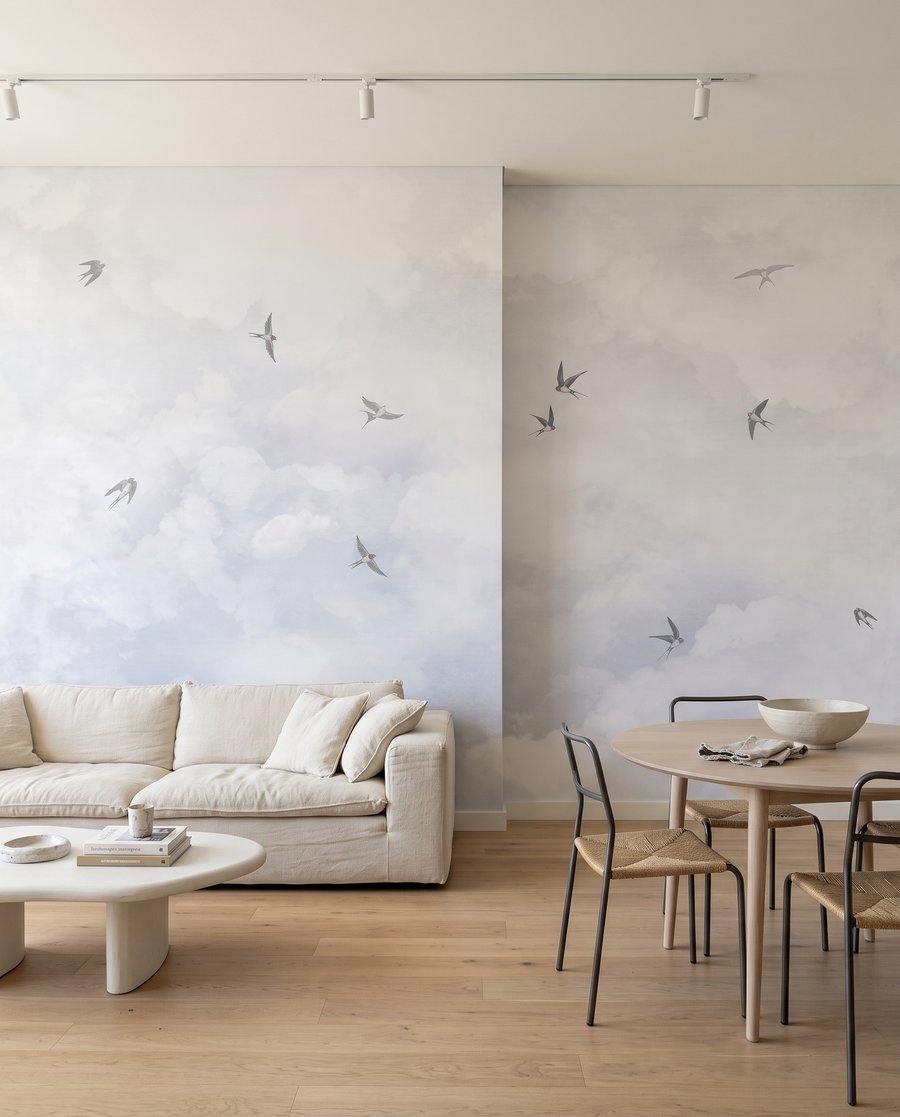 Birds through soft clouds — interior 3