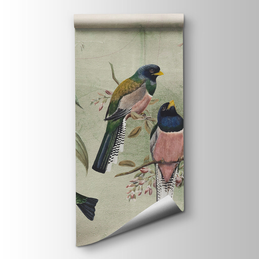 Colourful birds on branches — product view