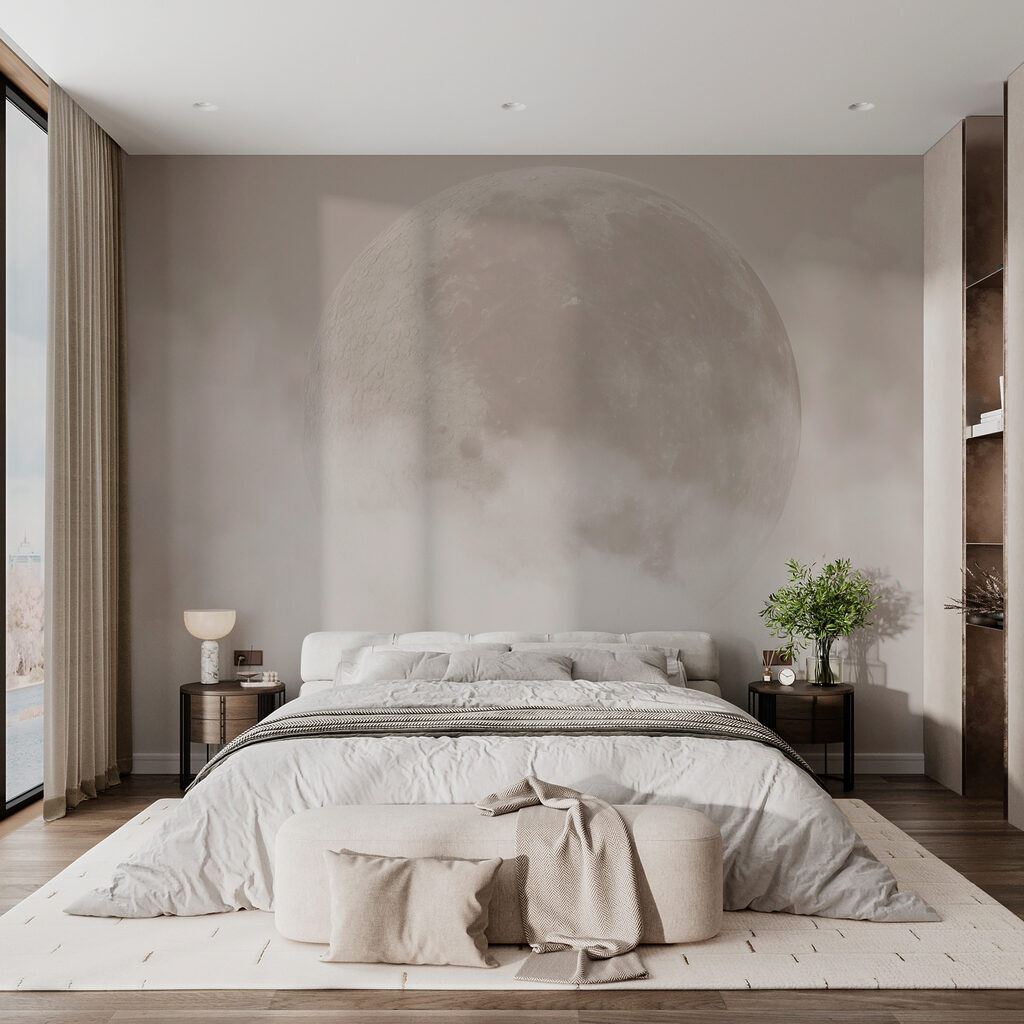 Moon behind the clouds — interior 1