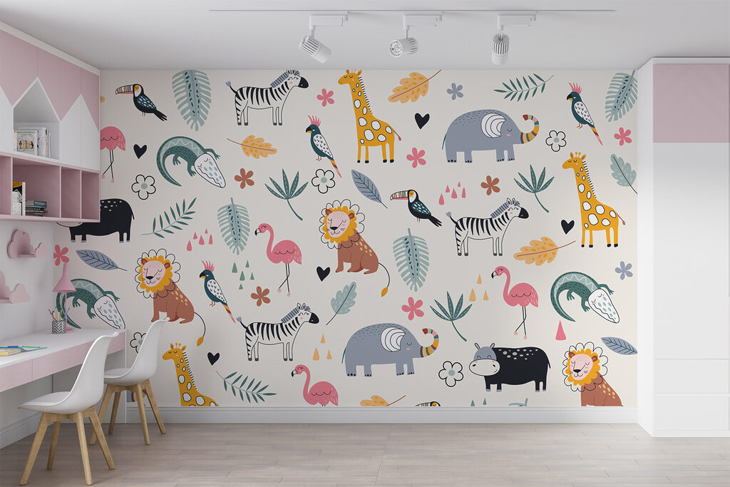 Playful safari animals — interior 1