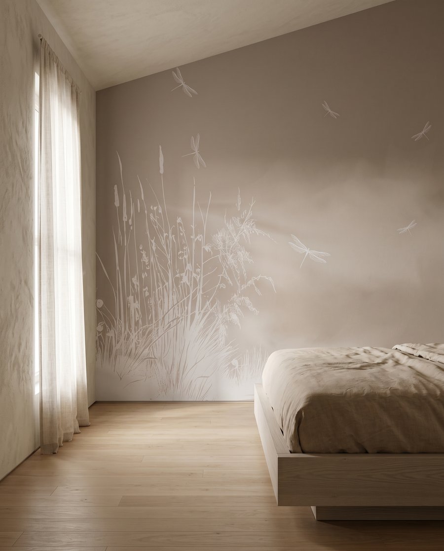 Dragonflies among grasses — interior 3