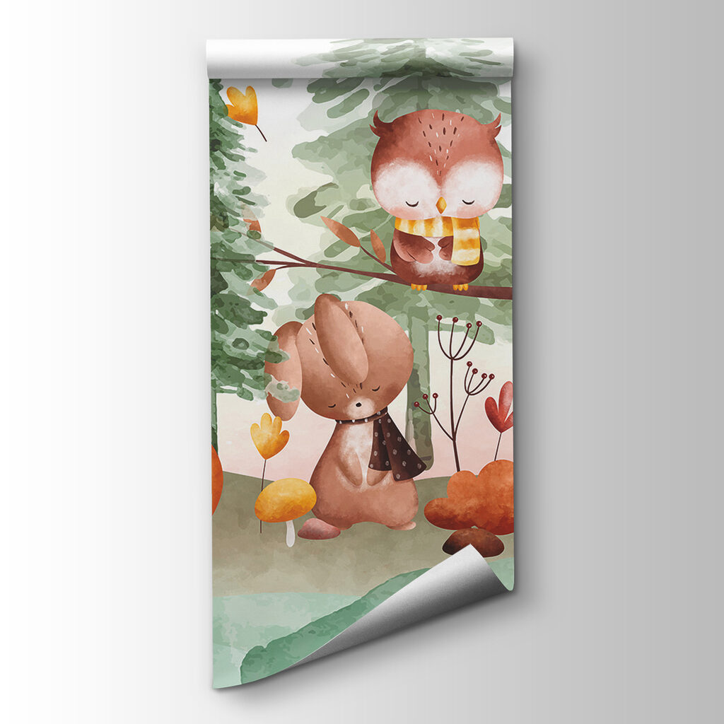 Woodland friends in scarves — product view