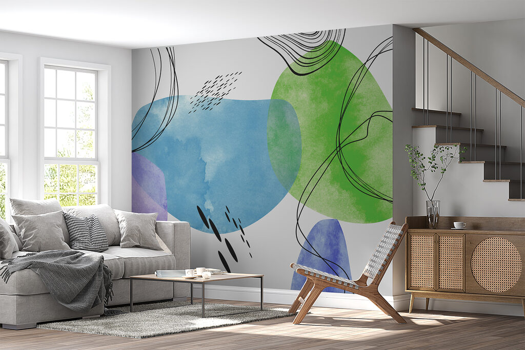 Colour patches, fine lines — interior 1