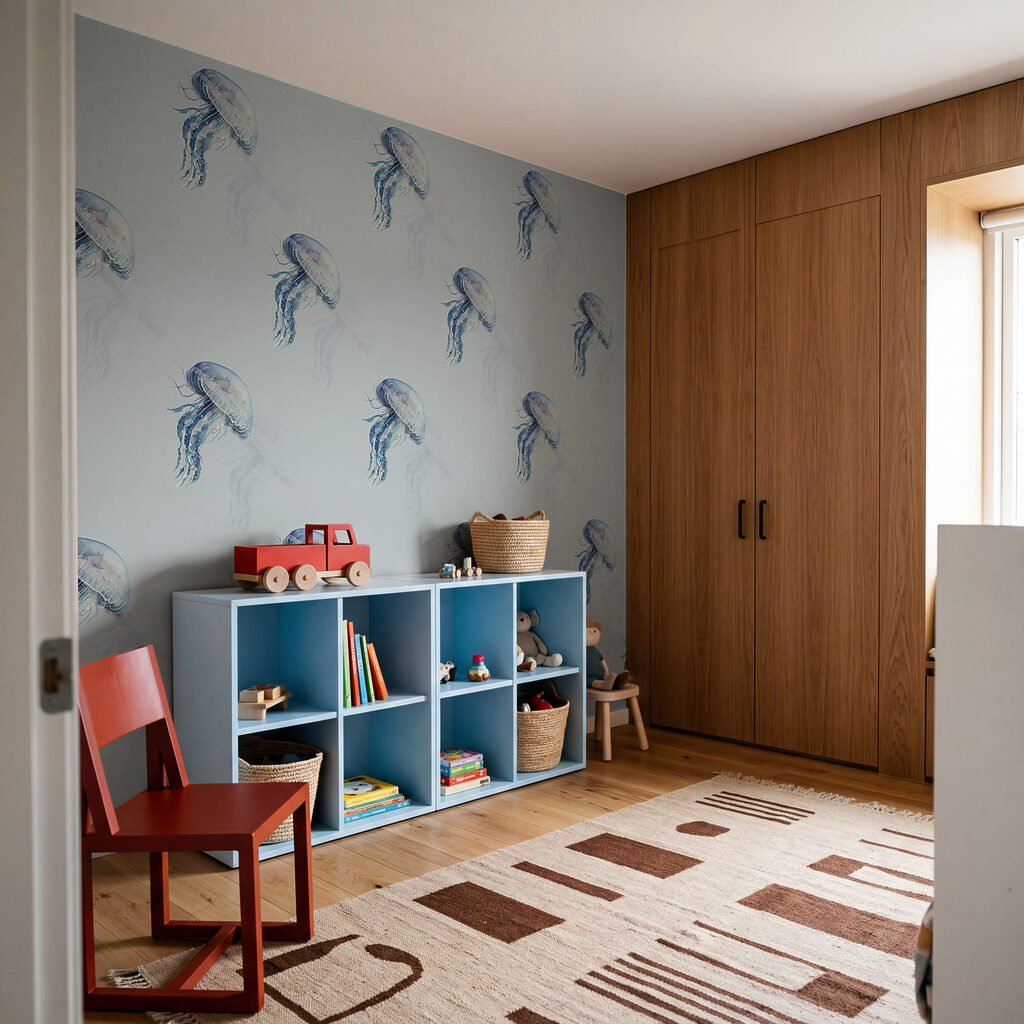 Small jellyfish in blue — interior 2
