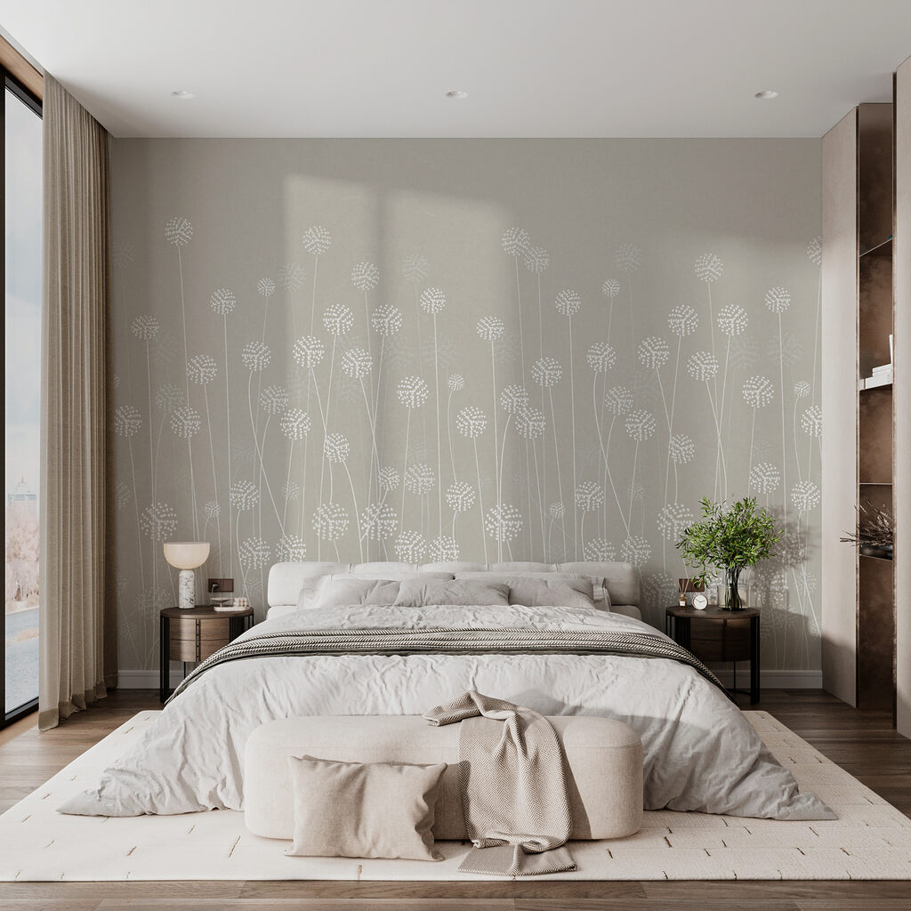 Flower heads on stems — interior 1