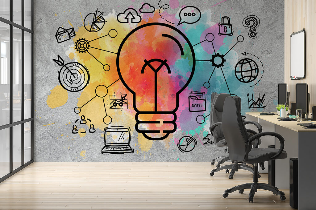 Light bulb with ideas — interior 2