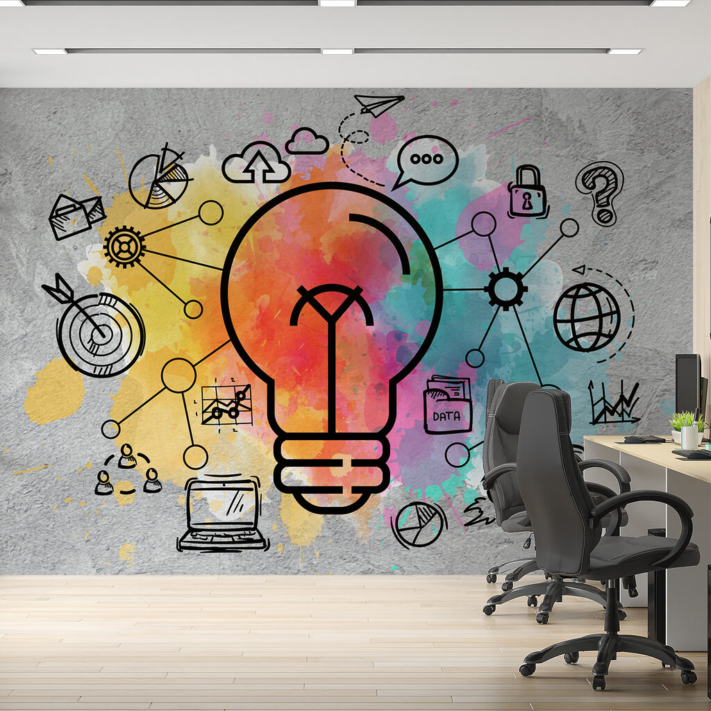 Light bulb with ideas — interior 1