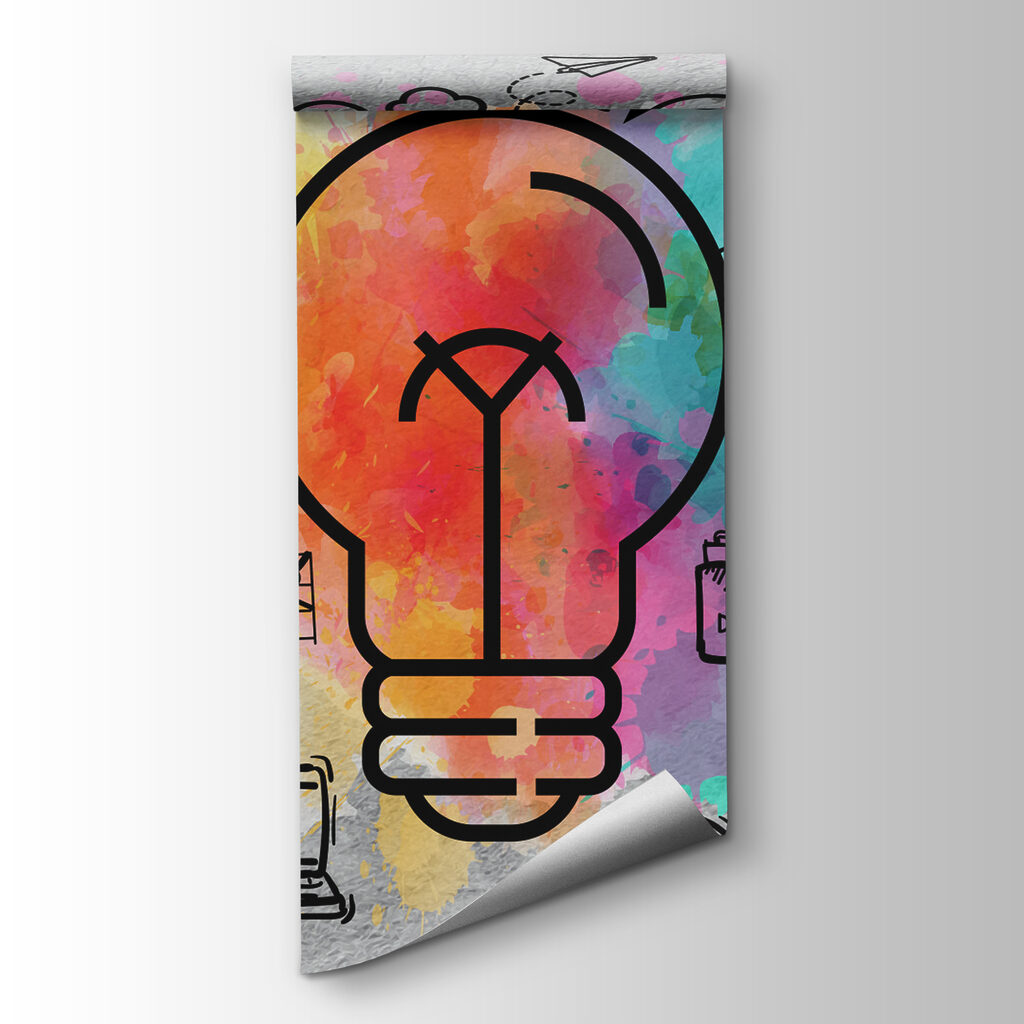 Light bulb with ideas — product view