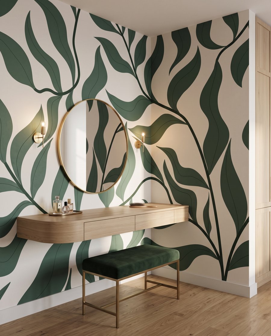 Wavy leaf branches — interior 1