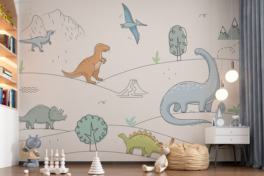 Dinosaurs in fine outlines — interior 1