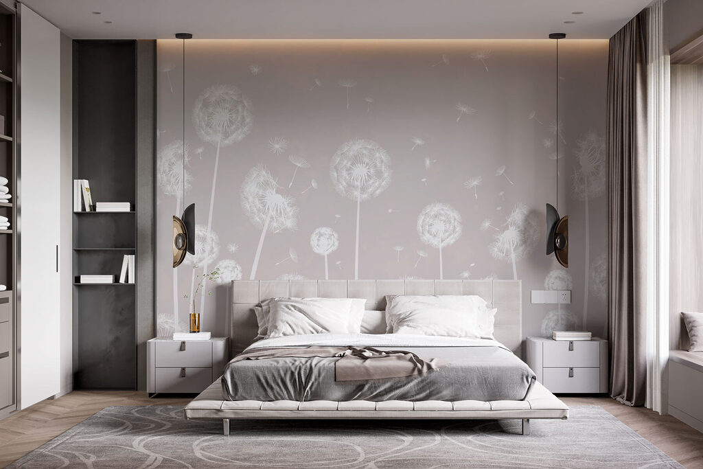 White dandelion clocks — interior 1