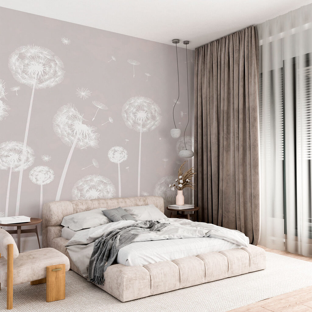 White dandelion clocks — interior 2