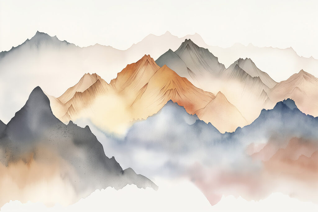 Painted Mountain Layers — full design