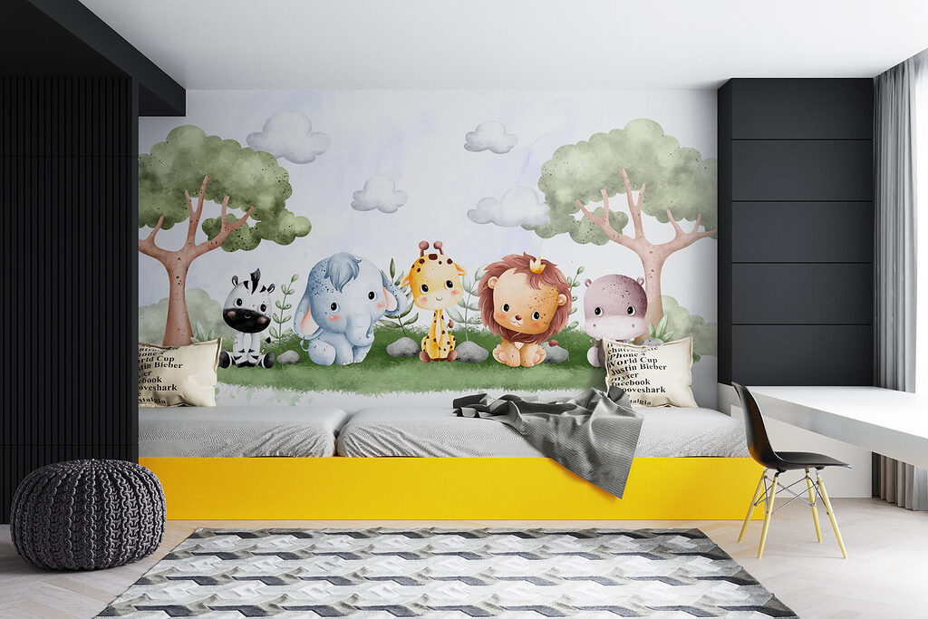 Safari friends under trees — interior 2