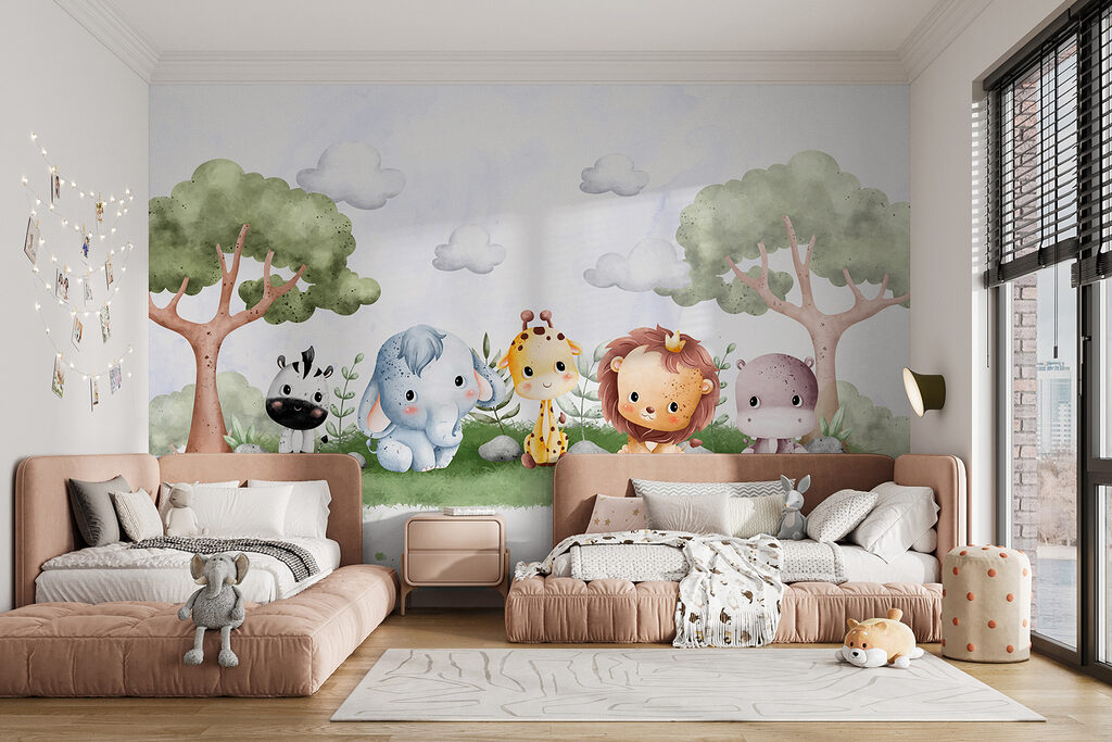 Safari friends under trees — interior 3