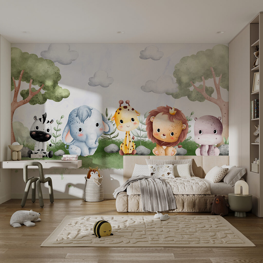 Safari friends under trees — interior 4