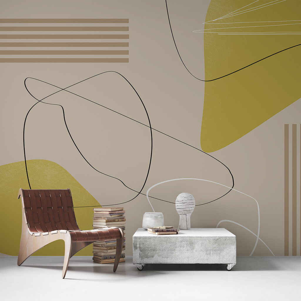 Rounded shapes and dashes — interior 2