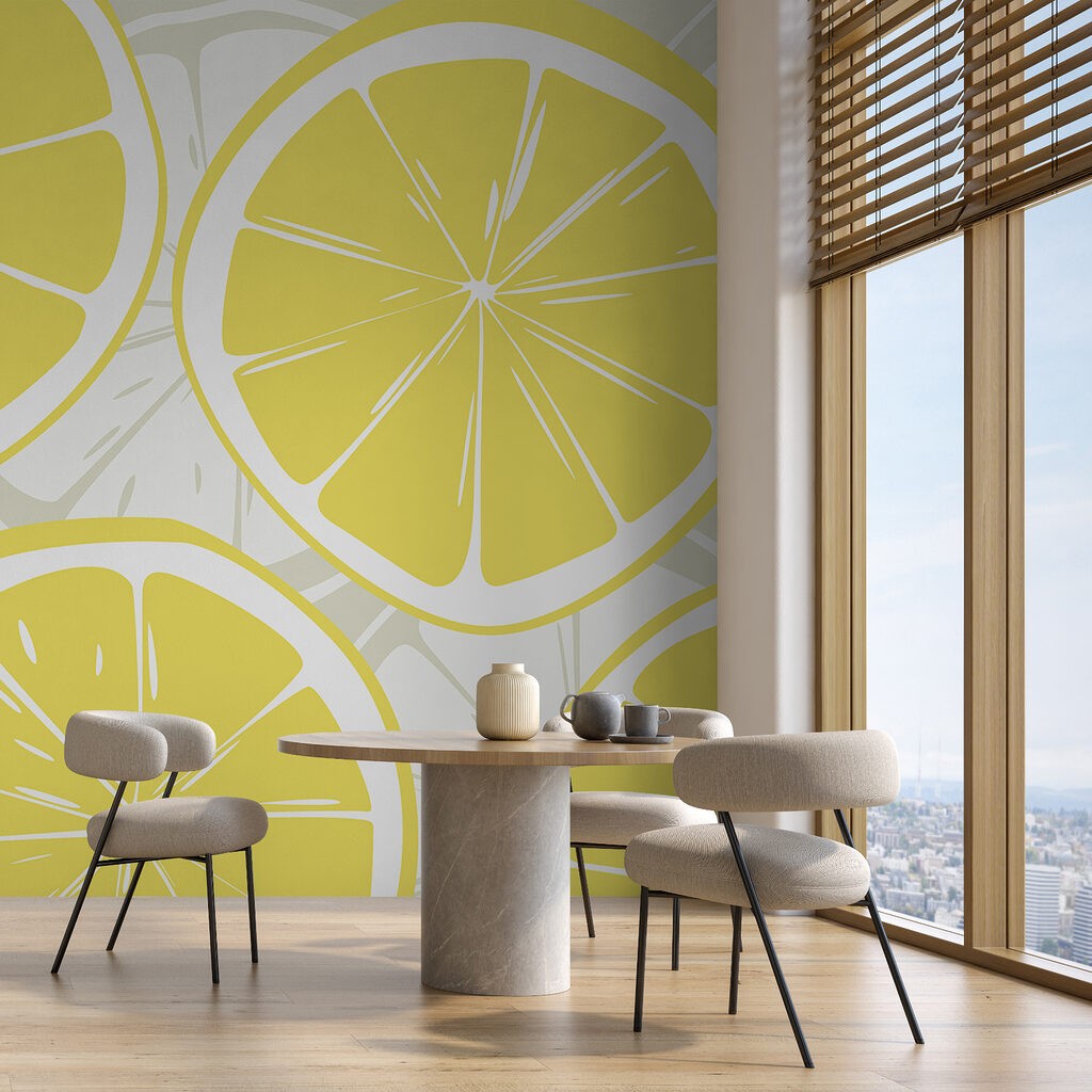 Fresh Lemon Slices in an interior