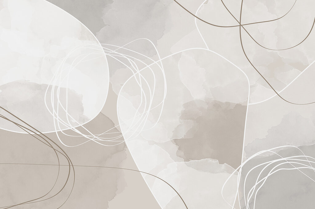 White loops over greys — full design