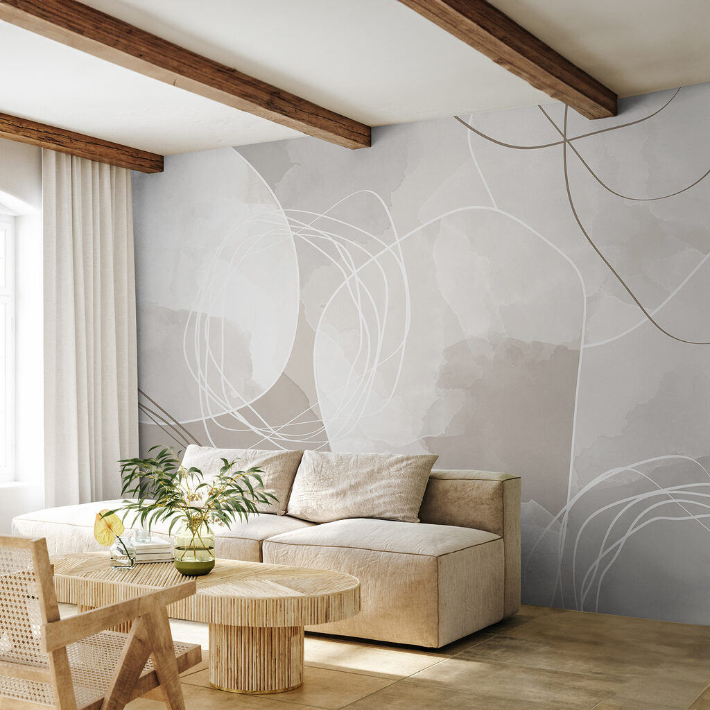 White loops over greys — interior 2