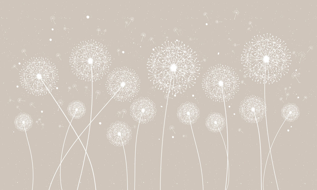 Long-stemmed white seed heads — full design
