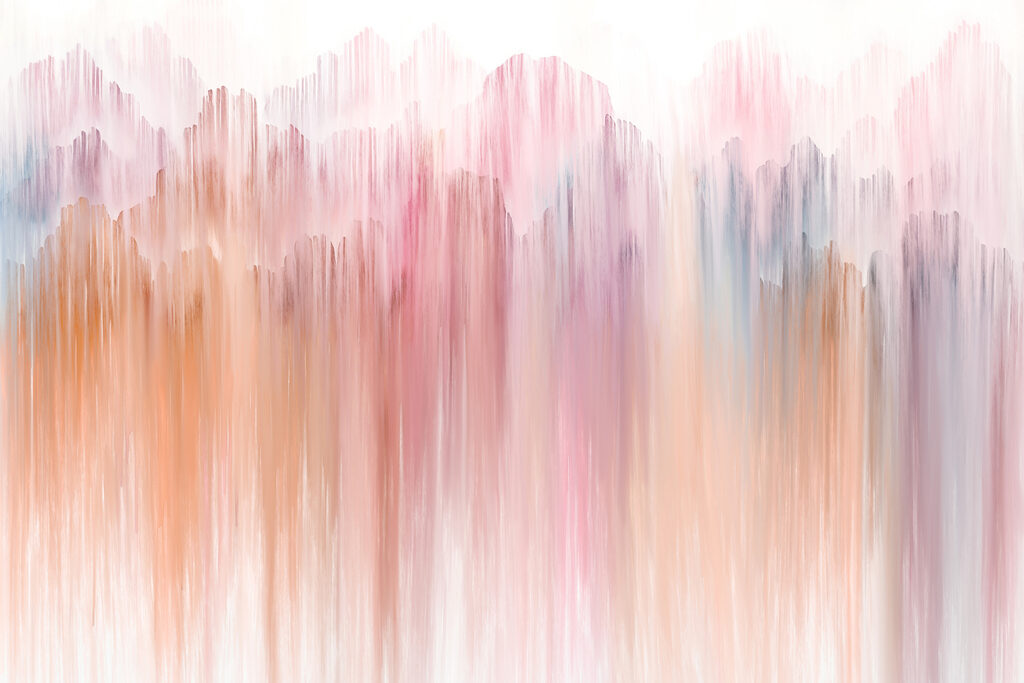 Vertical pastel strokes — full design