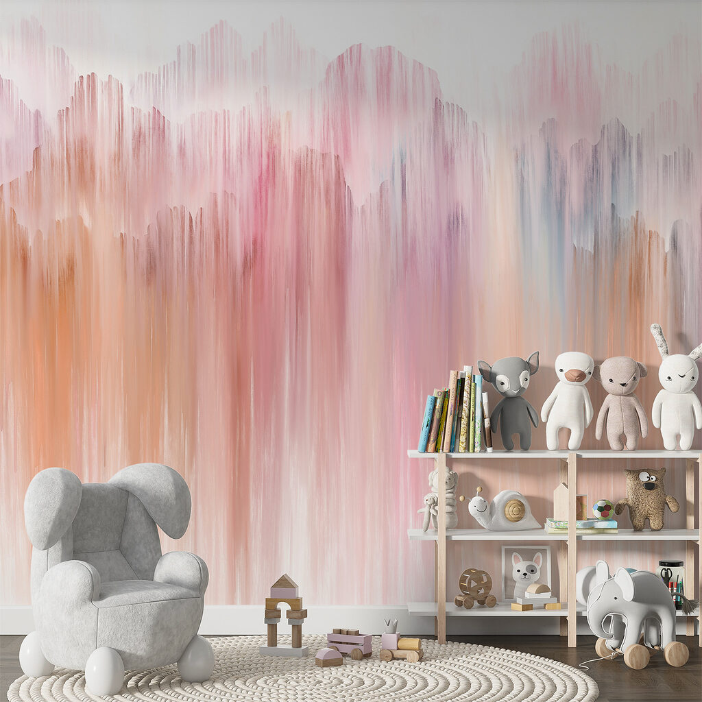 Vertical pastel strokes — interior 1