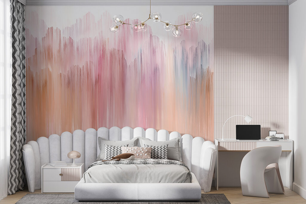 Vertical pastel strokes — interior 2