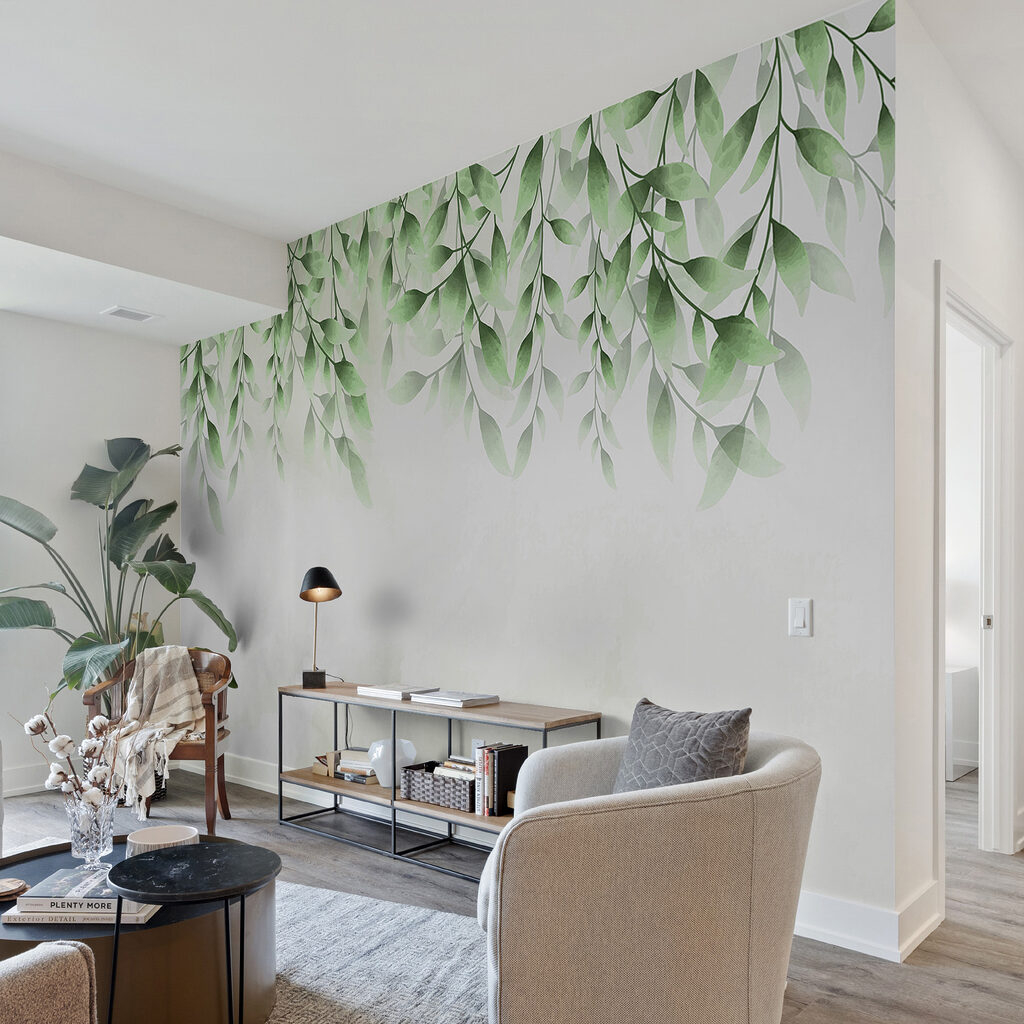Leaves above misty white — interior 2