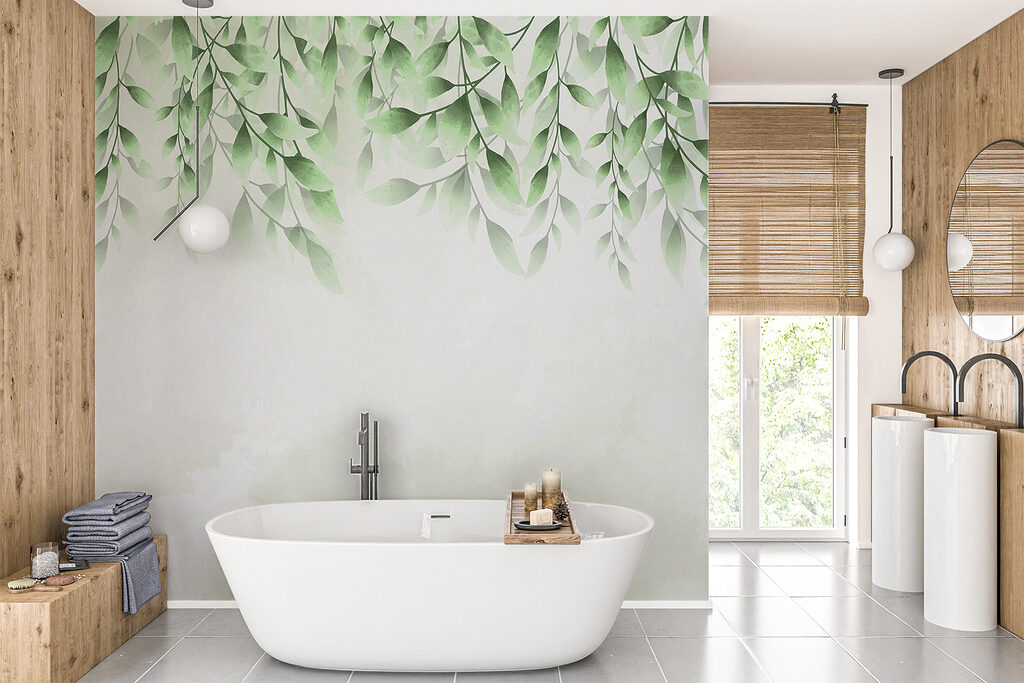 Leaves above misty white — interior 3