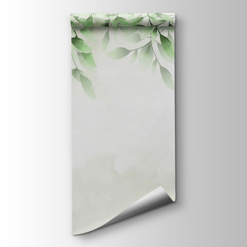 Leaves above misty white — product view