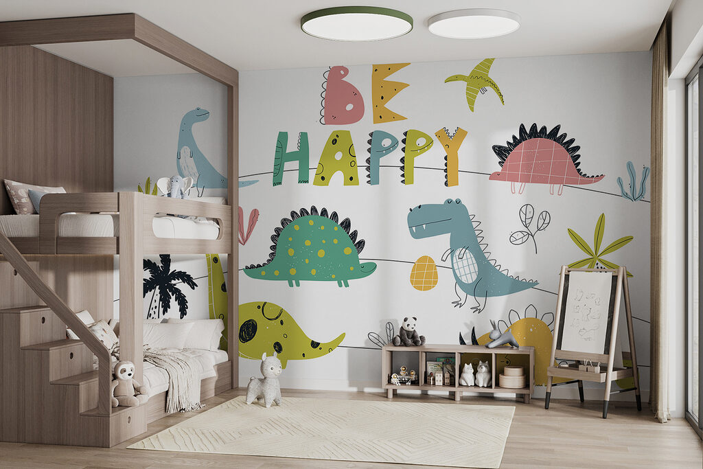 Cheerful dinosaurs with letters — interior 3