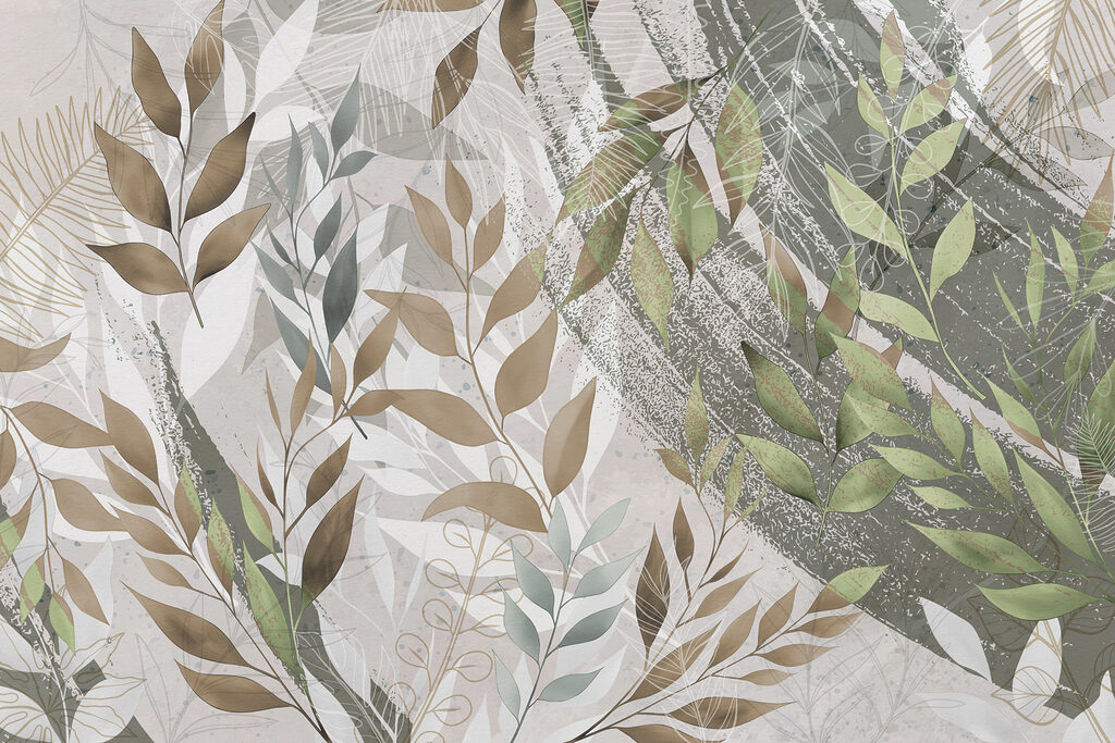 Woven Leaf Sprigs — full design