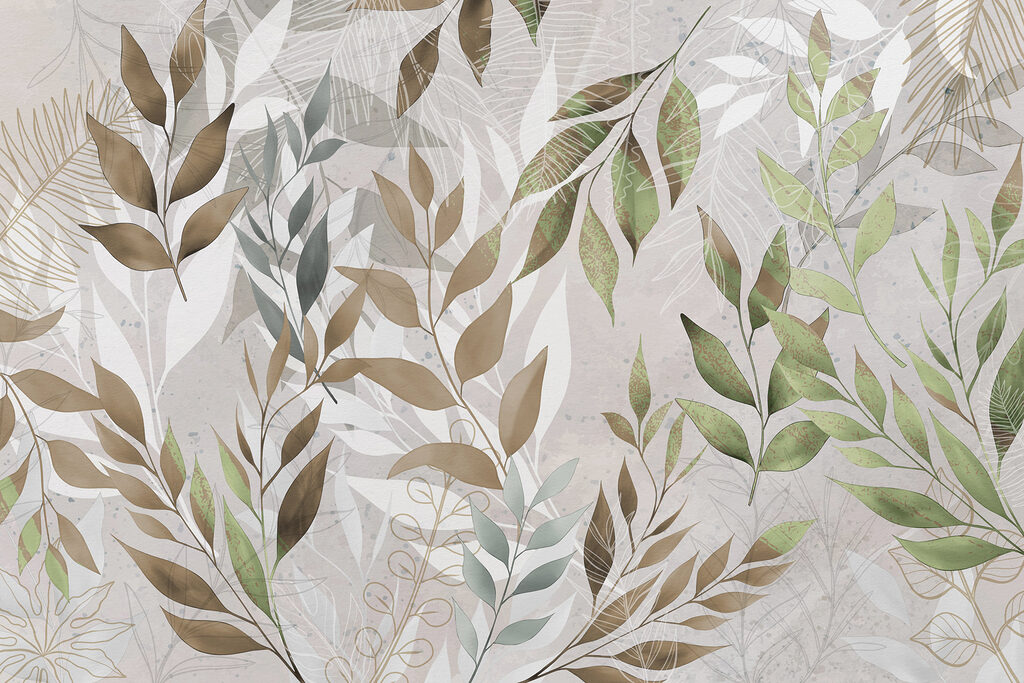 Sprigs over pale ornaments — full design