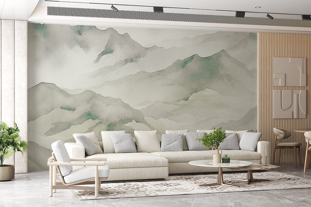Mountain peaks in mist — interior 2