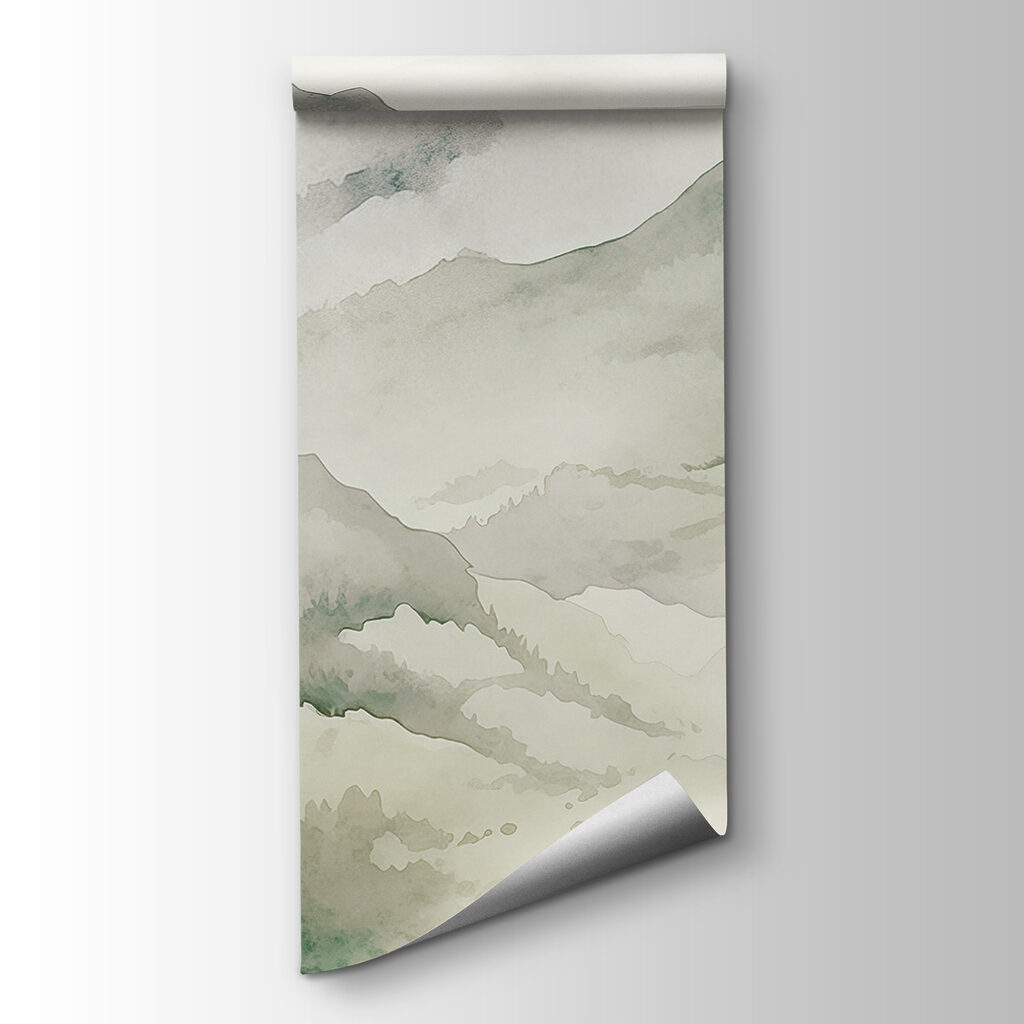 Mountain peaks in mist — product view