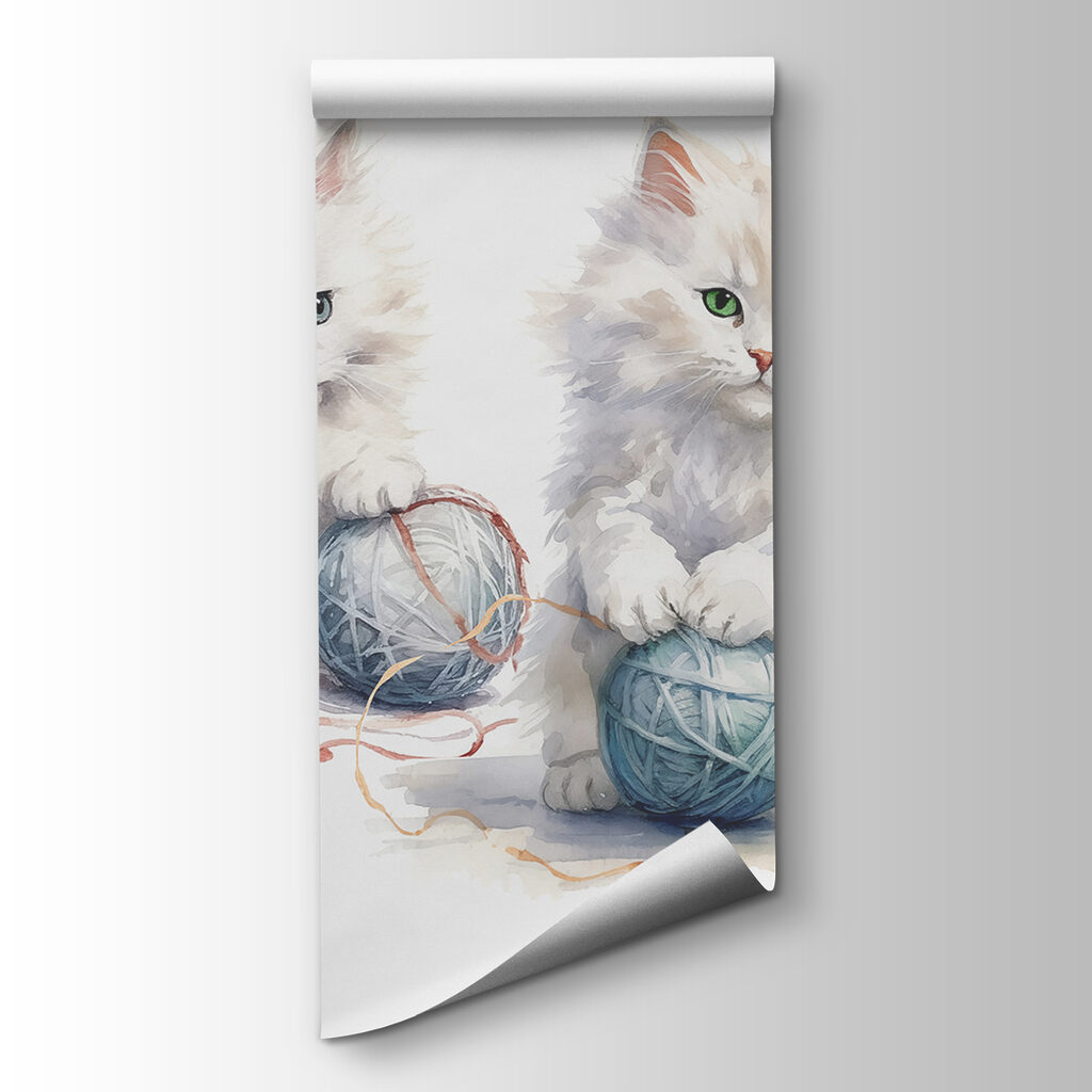 Kittens with wool balls — product view