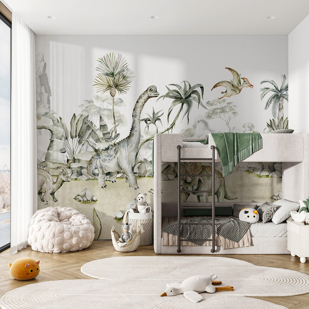 Dinosaurs among pale rocks — interior 1