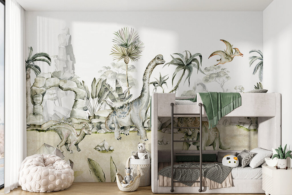Dinosaurs among pale rocks — interior 2