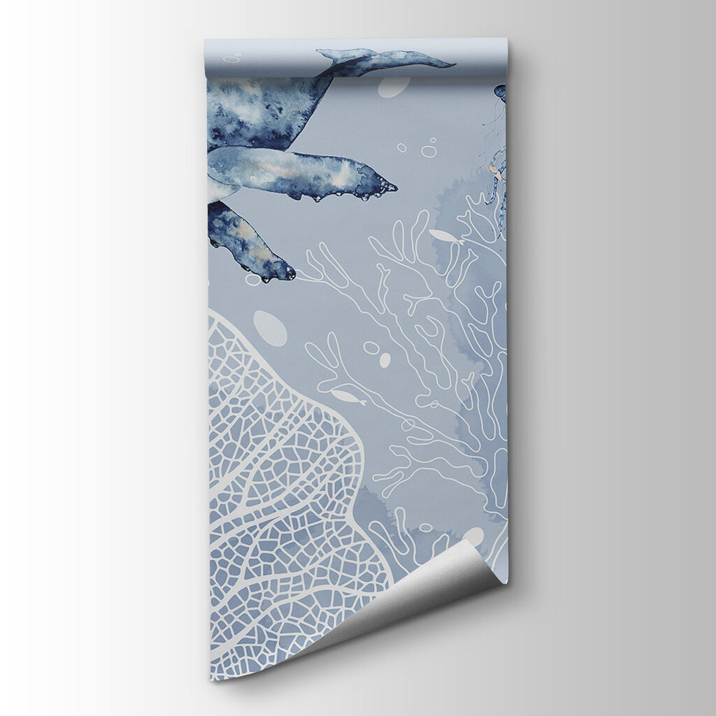 Whale above white corals — product view