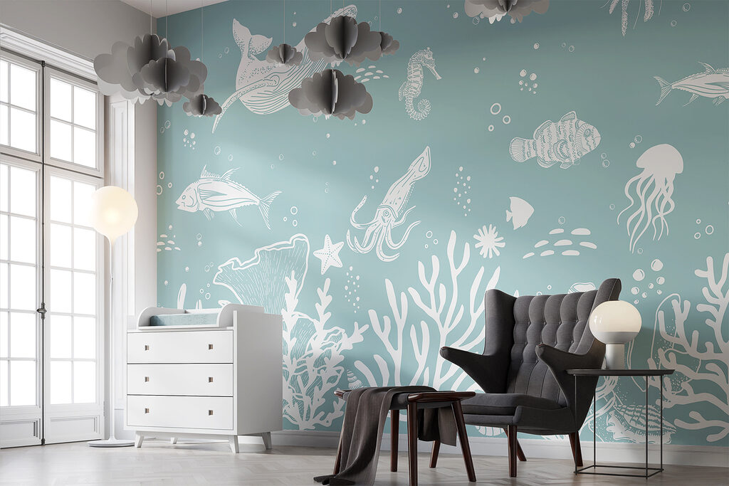Sea life in outline — interior 1