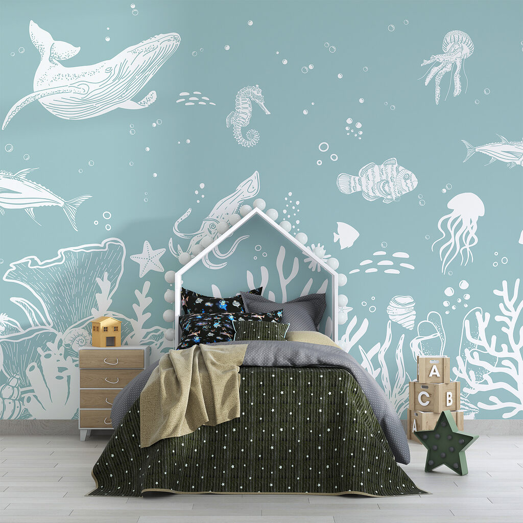 Sea life in outline — interior 3