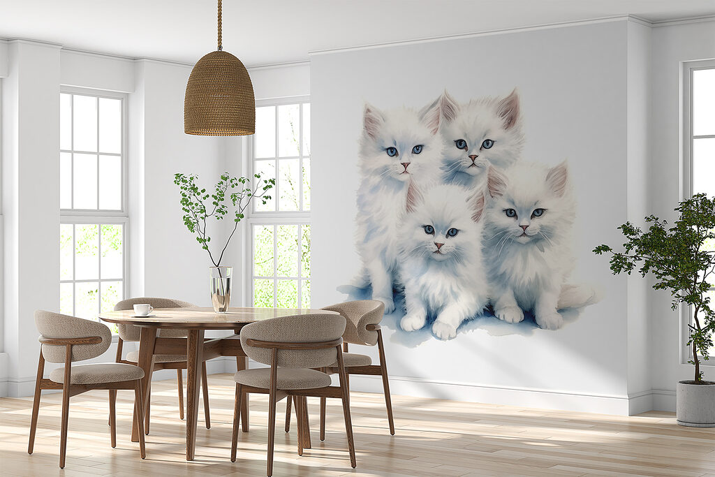 White kittens together — interior 2