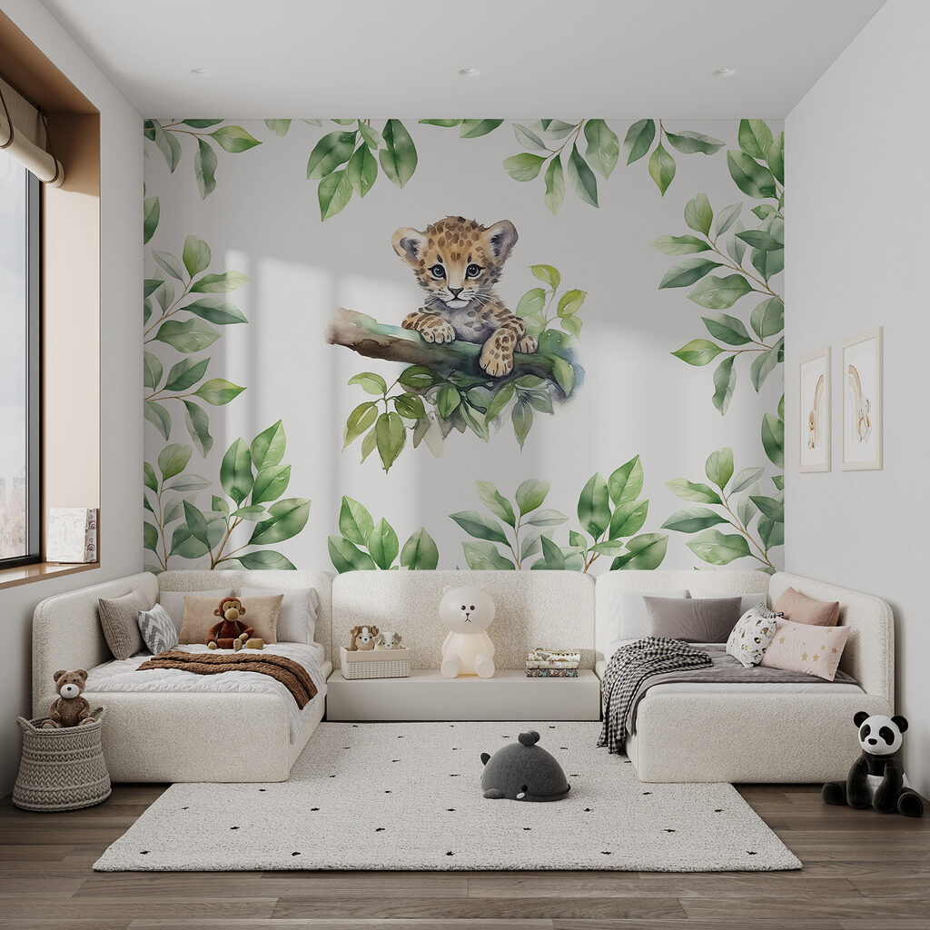 Little Leopard Perch in an interior